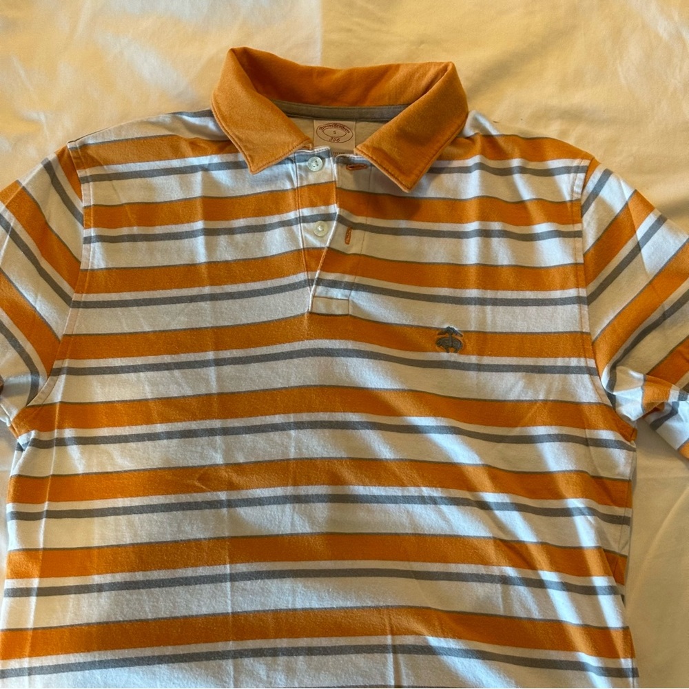 Brooks Brothers Striped Short Sleeve Polo